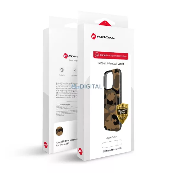 HUSĂ! - Forcell F-Protect MagSafe caz compatibil Samsung Galaxy S25 - maro camuflaj