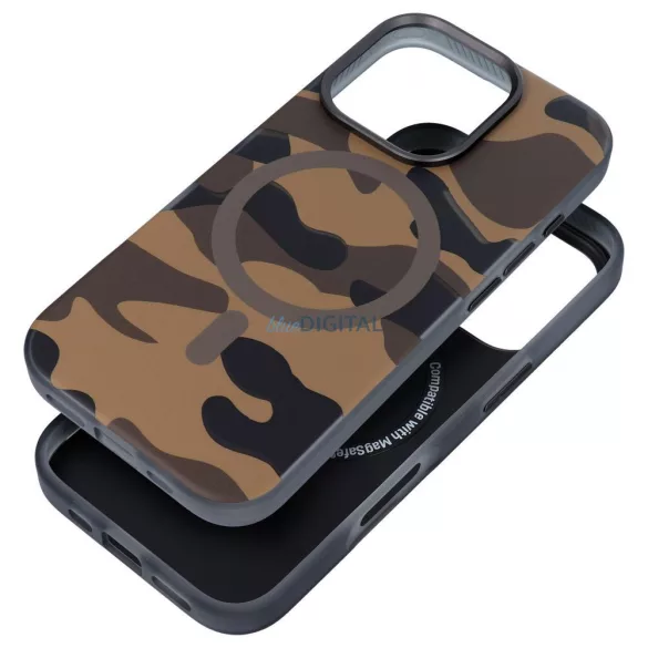 HUSĂ! - Forcell F-Protect MagSafe caz compatibil Samsung Galaxy S25 - maro camuflaj