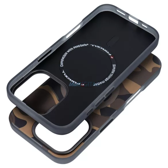 HUSĂ! - Forcell F-Protect MagSafe caz compatibil Samsung Galaxy S25 - maro camuflaj