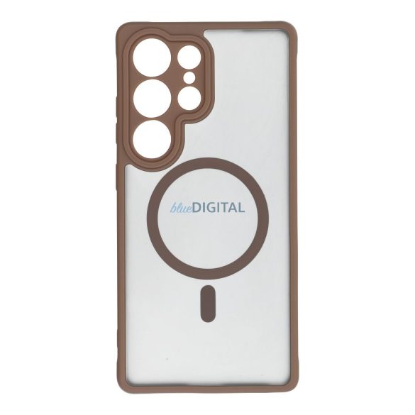 FULL MATTE MAG COVER Husă compatibilă MagSafe pentru Samsung Galaxy S25 - maro
