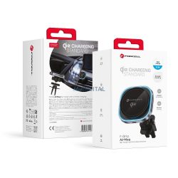   FORCELL F-GRIP Air Mag (F-07) suport auto magnetic pentru gurile de aerisire cu încărcare wireless, compatibil cu MagSafe Qi2 15W în gri