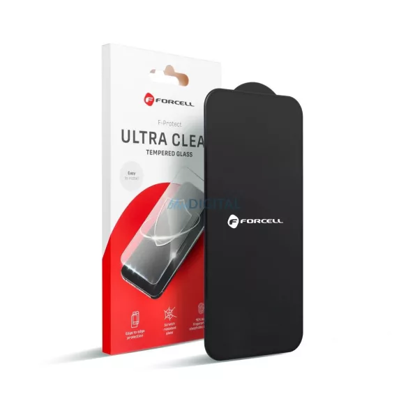 Protecție de ecran din sticlă temperată Forcell Ultra Clear Glass cu margine neagră pentru Samsung Galaxy S25 Ultra