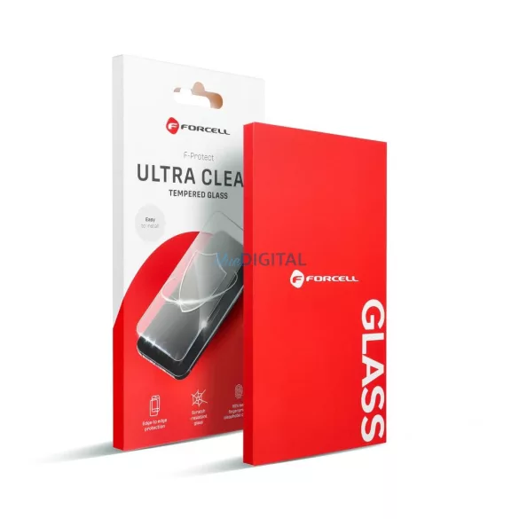 Protecție de ecran din sticlă temperată Forcell Ultra Clear Glass cu margine neagră pentru Samsung Galaxy S25 Ultra