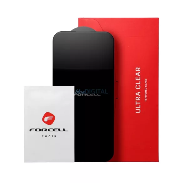 Protecție de ecran din sticlă temperată Forcell Ultra Clear Glass cu margine neagră pentru Samsung Galaxy S25 Ultra