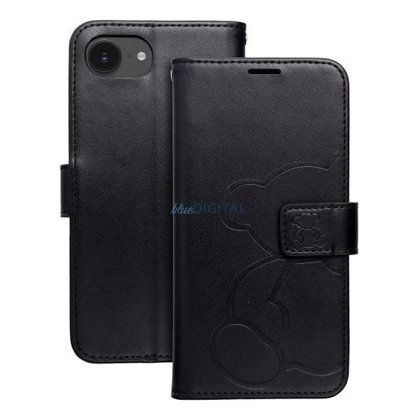 Carcasă de carte MEZZO iPhone 16e - negru