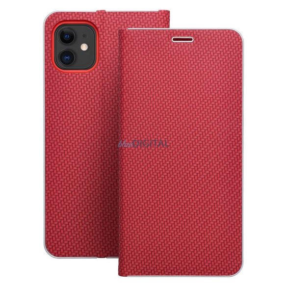 LUNA CARBON carte caz iPhone 16e - roșu