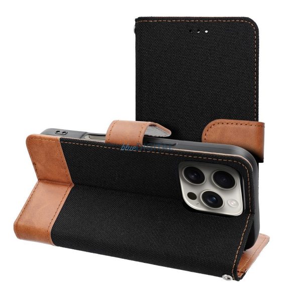 JEANS husă pentru carte iPhone 16e - negru
