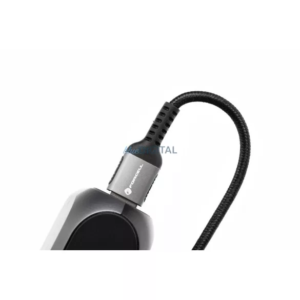 FORCELL F-ENERGY C257 USB-A - Lightning 2.4A 12W Cafule cablu 0.25 m negru