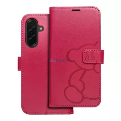   HUSĂ! - Carcasă de carte MEZZO Samsung Galaxy A36 - roz strălucitor "ursuleț"