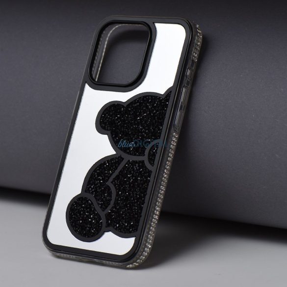 Husă TEDDY BEAR pentru iPhone 16e - negru