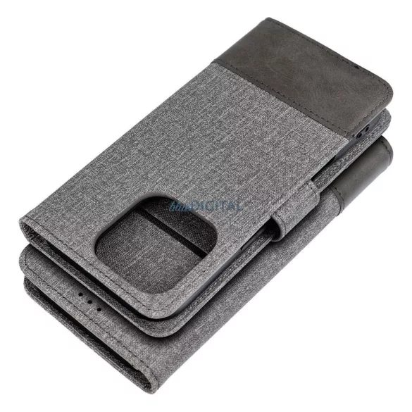 HUSĂ! - Carcasă de carte GOMMA Xiaomi Redmi Note 14 Pro 4G - gri