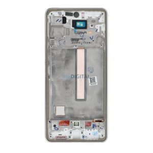 Ecran LCD pentru SAMSUNG A53 A536 HARD OLED, cadru argintiu