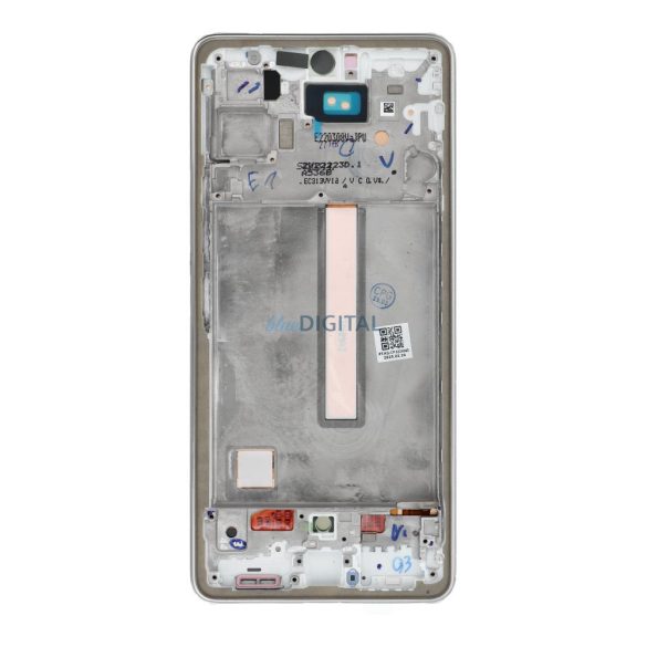 Ecran LCD pentru SAMSUNG A53 A536 HARD OLED, cadru argintiu