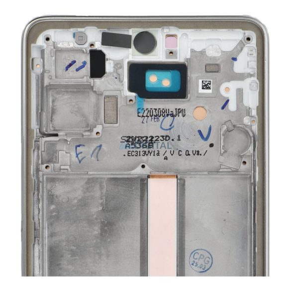 Ecran LCD pentru SAMSUNG A53 A536 HARD OLED, cadru argintiu