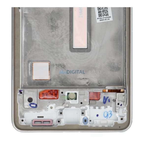 Ecran LCD pentru SAMSUNG A53 A536 HARD OLED, cadru argintiu