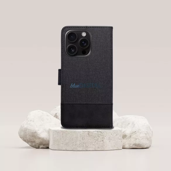 HUSĂ! - Carcasă de carte GOMMA Xiaomi Redmi Note 14 4G - negru