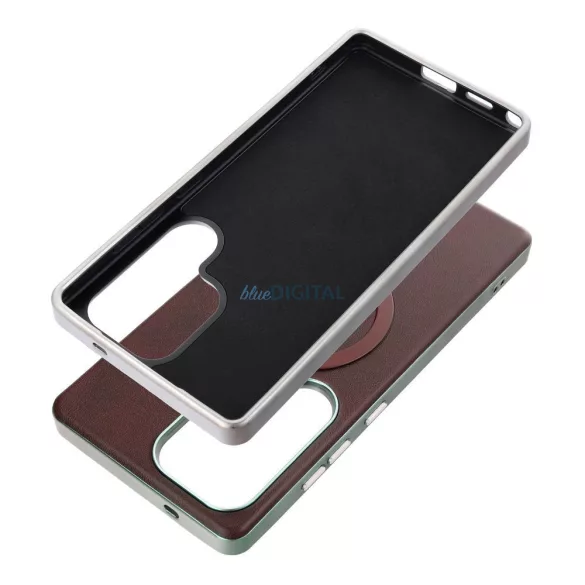 HUSĂ! - Carcasă GENTLEMAN MagSafe compatibilă pentru Samsung Galaxy A36 - maro