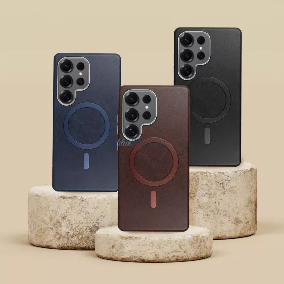 HUSĂ! - Carcasă GENTLEMAN MagSafe compatibilă pentru Samsung Galaxy S25 - maro