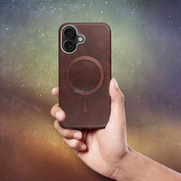 HUSĂ! - Carcasă GENTLEMAN MagSafe compatibilă pentru iPhone 16 Pro - maro