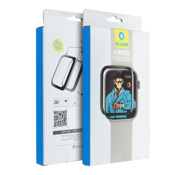 BlueO Mr. Monkey Strong HD 5D sticlă temperată Apple Watch 10 46mm