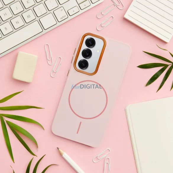 HUSĂ! - Husă compatibilă FRAME MagSafe Samsung Galaxy A55 - roz pudră