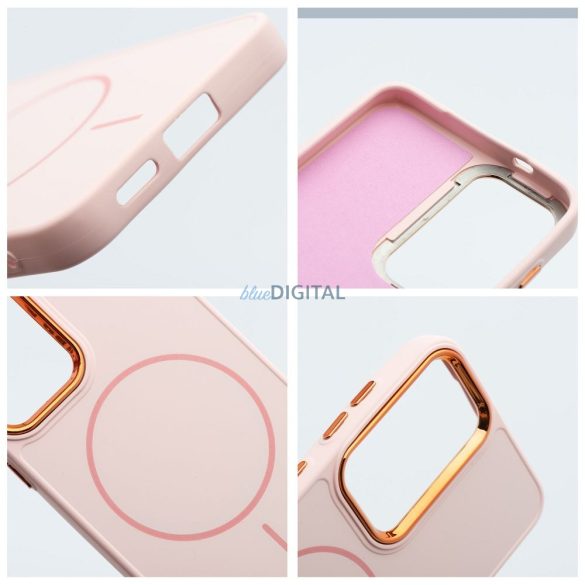 Husă compatibilă FRAME MagSafe Samsung Galaxy A16 4G/5G - roz pudră