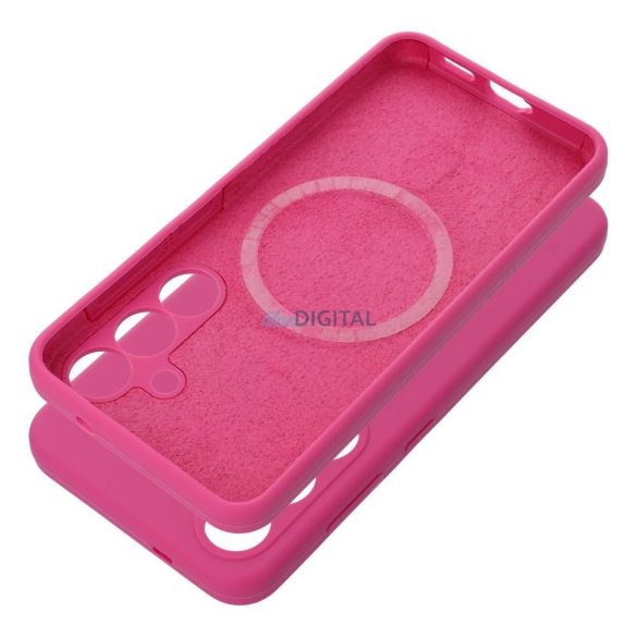 Husă SILICONE 2mm MagSafe compatibilă pentru Samsung Galaxy S25 - roz