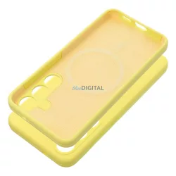  HUSĂ! - Carcasă compatibilă SILICONE 2mm MagSafe Samsung Galaxy S25 Plus - galben lămâie
