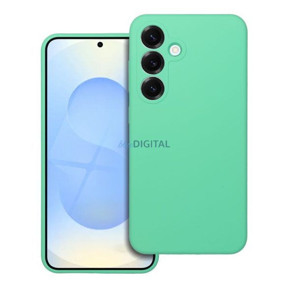 Carcasă compatibilă SILICONE 2mm MagSafe Samsung Galaxy S25 Ultra - verde mentă
