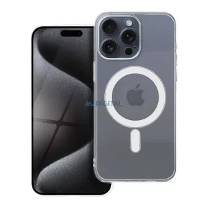 HUSĂ! - CLEAR Case Carcasă compatibilă MagSafe de 2 mm cu protecție pentru cameră iPhone 15 Pro Max - transparentă