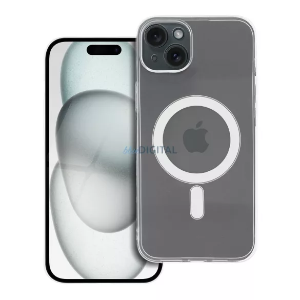 HUSĂ! - CLEAR Case Carcasă compatibilă MagSafe de 2 mm cu protecție pentru camera foto pentru iPhone 15 Plus - transparentă