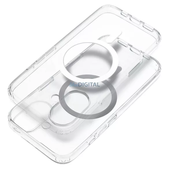 HUSĂ! - CLEAR Case Carcasă compatibilă MagSafe de 2 mm cu protecție pentru camera foto pentru iPhone 15 Plus - transparentă