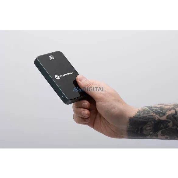 FORCELL F-ENERGY F10K8 Powerbank Super Slim compatibil cu MagSafe PD3.0 QC4.0 15W 10000 mAh negru