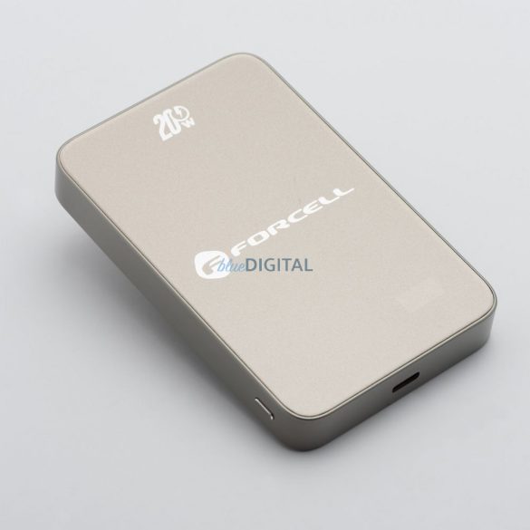 FORCELL F-ENERGY F10K8 Powerbank Super Slim compatibil cu MagSafe PD3.0 QC4.0 15W 10000 mAh în bej
