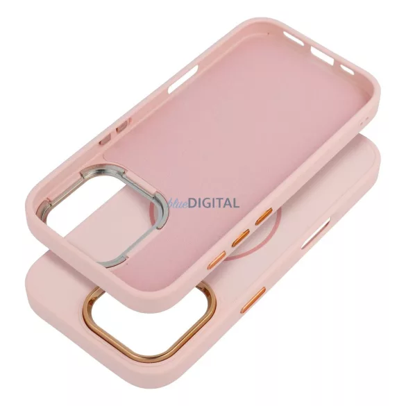 HUSĂ! - Carcasă compatibilă FRAME MagSafe pentru iPhone 16 Pro - roz pudră