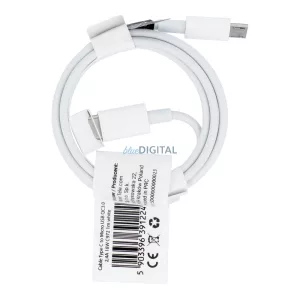 Cablu USB C și Micro USB QC3.0 2,4A 18W C972 1 m alb
