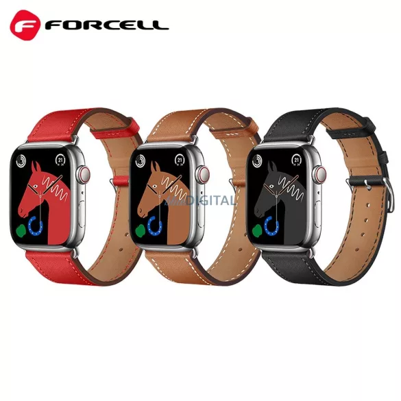 FORCELL F-DESIGN FA20 curea magnetică din piele ecologică APPLE Watch 38 / 40 / 41 mm negru