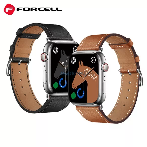 FORCELL F-DESIGN FA20 curea magnetică din piele ecologică APPLE Watch 38 / 40 / 41 mm maro