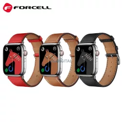   FORCELL F-DESIGN FA20 curea magnetică din piele ecologică APPLE Watch 38 / 40 / 41 mm roșu