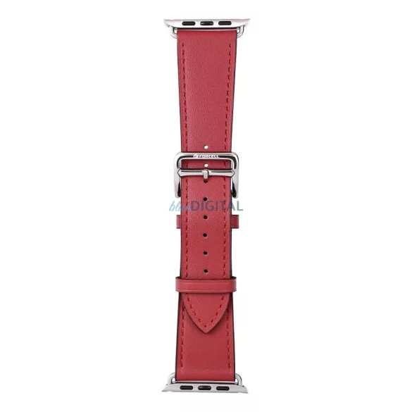 FORCELL F-DESIGN FA20 curea magnetică din piele ecologică APPLE Watch 38 / 40 / 41 mm roșu