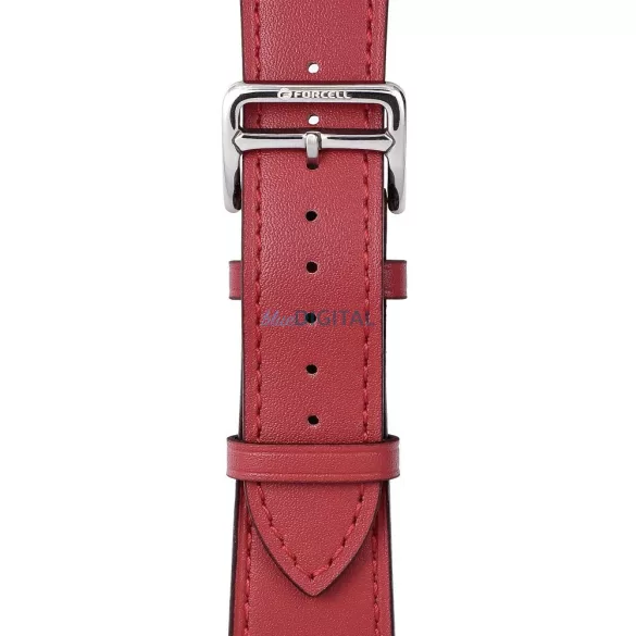 FORCELL F-DESIGN FA20 curea magnetică din piele ecologică APPLE Watch 38 / 40 / 41 mm roșu