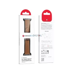   FORCELL F-DESIGN FA20 curea magnetică din piele ecologică APPLE Watch 42 / 44 / 45 / 49 mm maro