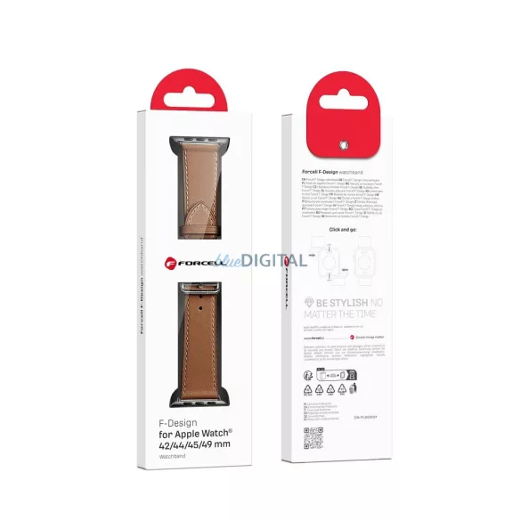 FORCELL F-DESIGN FA20 curea magnetică din piele ecologică APPLE Watch 42 / 44 / 45 / 49 mm maro