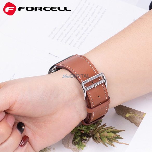 FORCELL F-DESIGN FA20 curea magnetică din piele ecologică APPLE Watch 42 / 44 / 45 / 49 mm maro