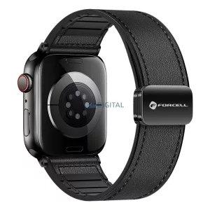 FORCELL F-DESIGN FA21 curea din piele ecologică APPLE Watch 38 / 40 / 41 mm negru