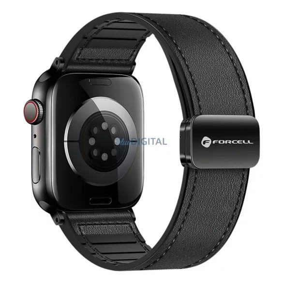 FORCELL F-DESIGN FA21 curea din piele ecologică APPLE Watch 38 / 40 / 41 mm negru