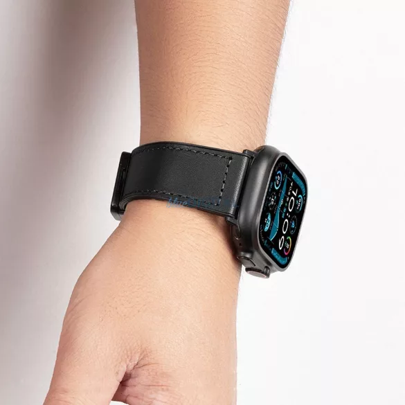 FORCELL F-DESIGN FA21 curea din piele ecologică APPLE Watch 38 / 40 / 41 mm negru