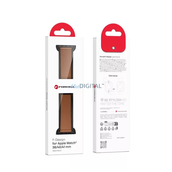 FORCELL F-DESIGN FA21 curea din piele ecologică APPLE Watch 38 / 40 / 41 mm maro