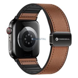   FORCELL F-DESIGN FA21 curea din piele ecologică APPLE Watch 42 / 44 / 45 / 49 mm maro