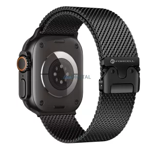 FORCELL F-DESIGN FA11 curea din oțel inoxidabil APPLE Watch 38 / 40 / 41 mm negru